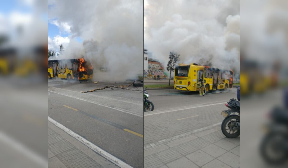 Bus nuevo de Transmilenio vandalizado