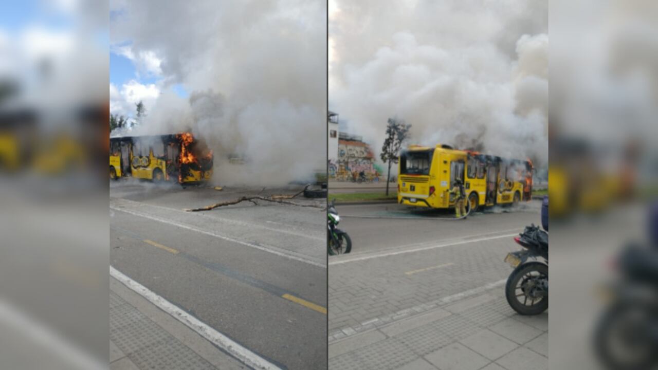 Bus nuevo de Transmilenio vandalizado