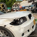 BMW protagonista de accidente en Girón, Santander.