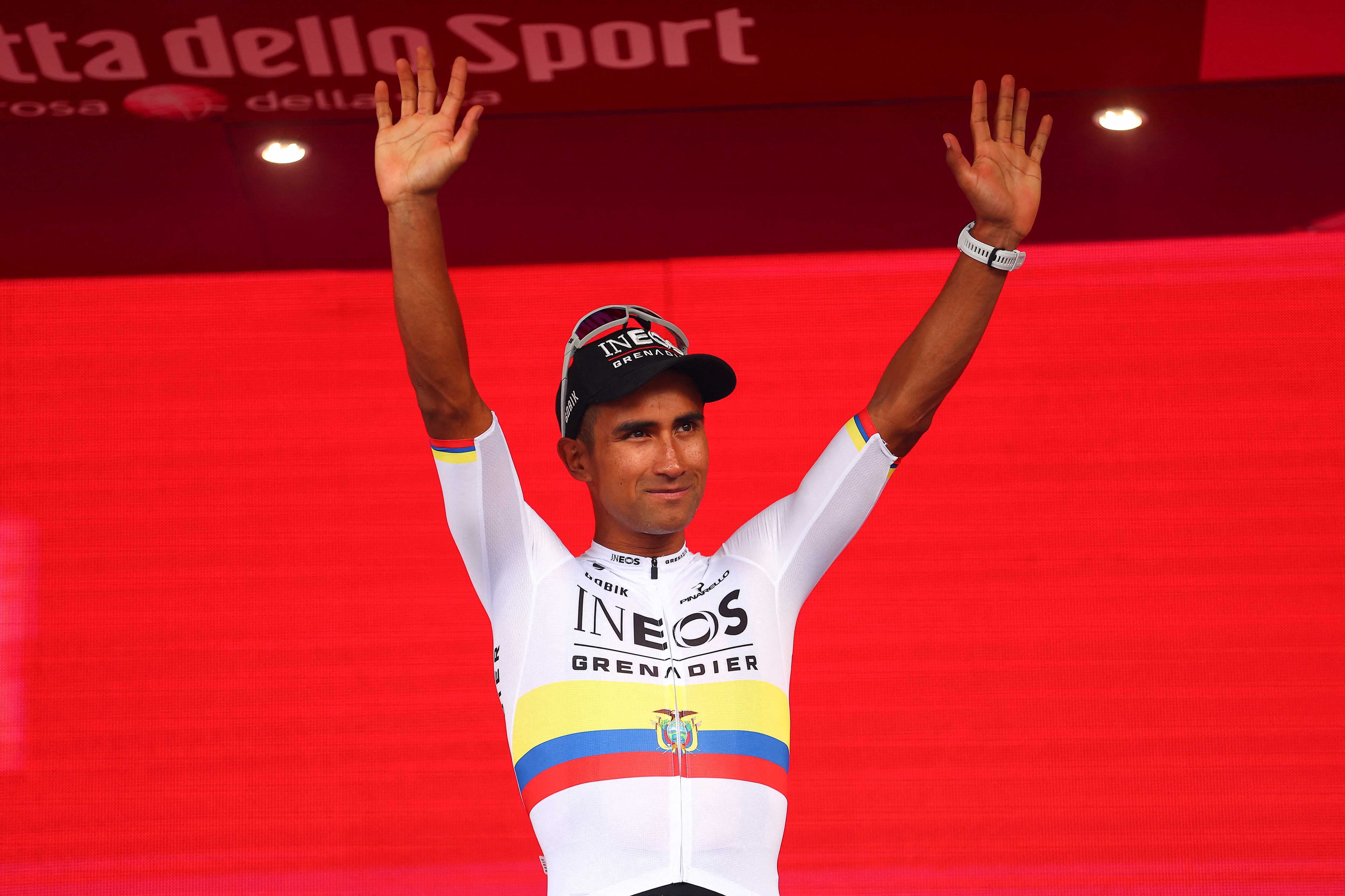 Jhonatan Narváez, ganador de la primera etapa del Giro de Italia.