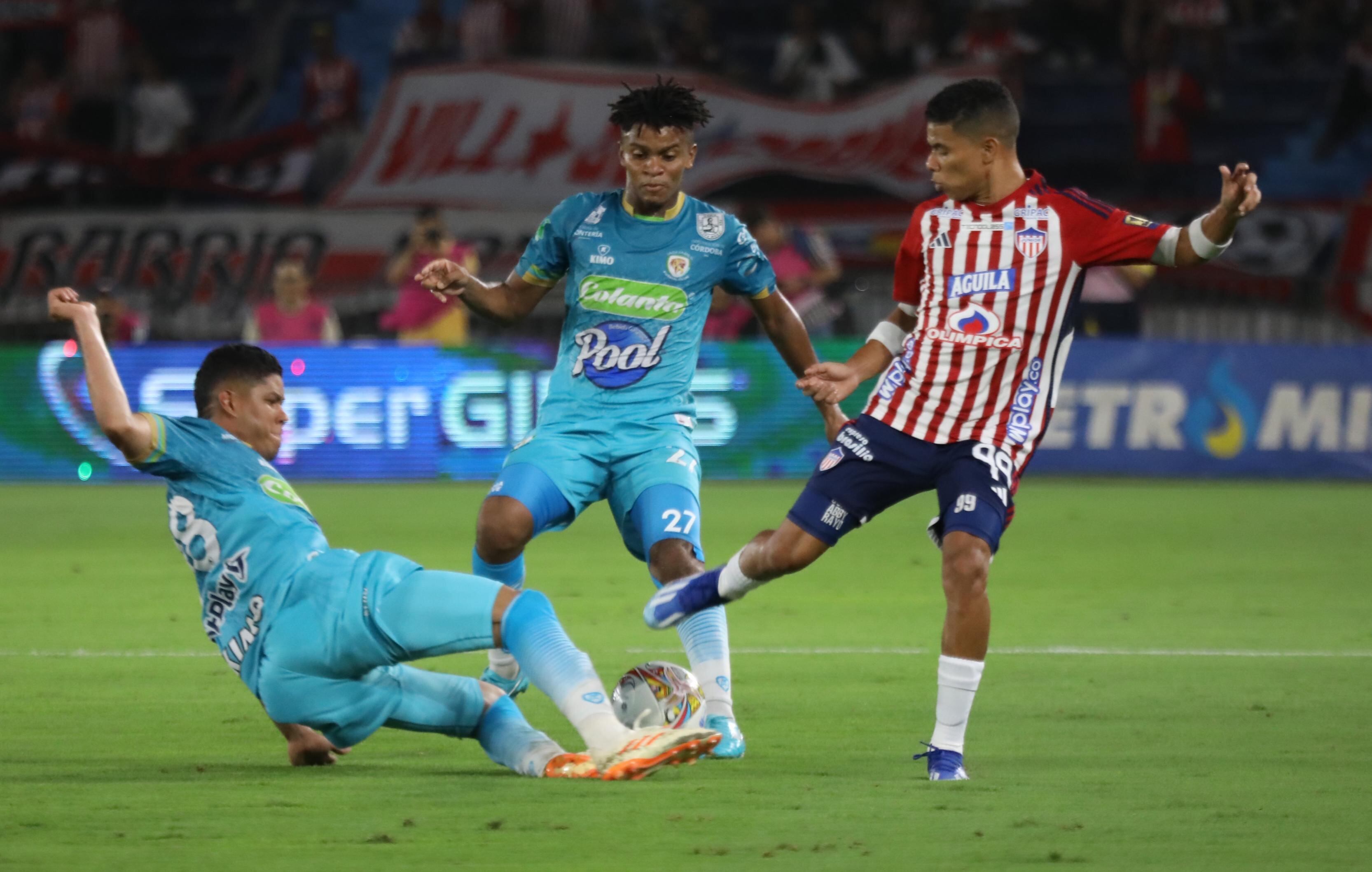 Imagen del partido entre Junior de Barranquilla y Jaguares de Córdoba por la fecha 12 del primer semestre de la Liga colombiana 2024.