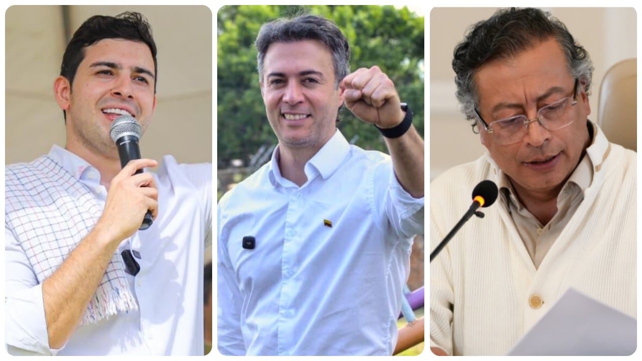 Esteban Restrepo, Daniel Quintero y Gustavo Petro.