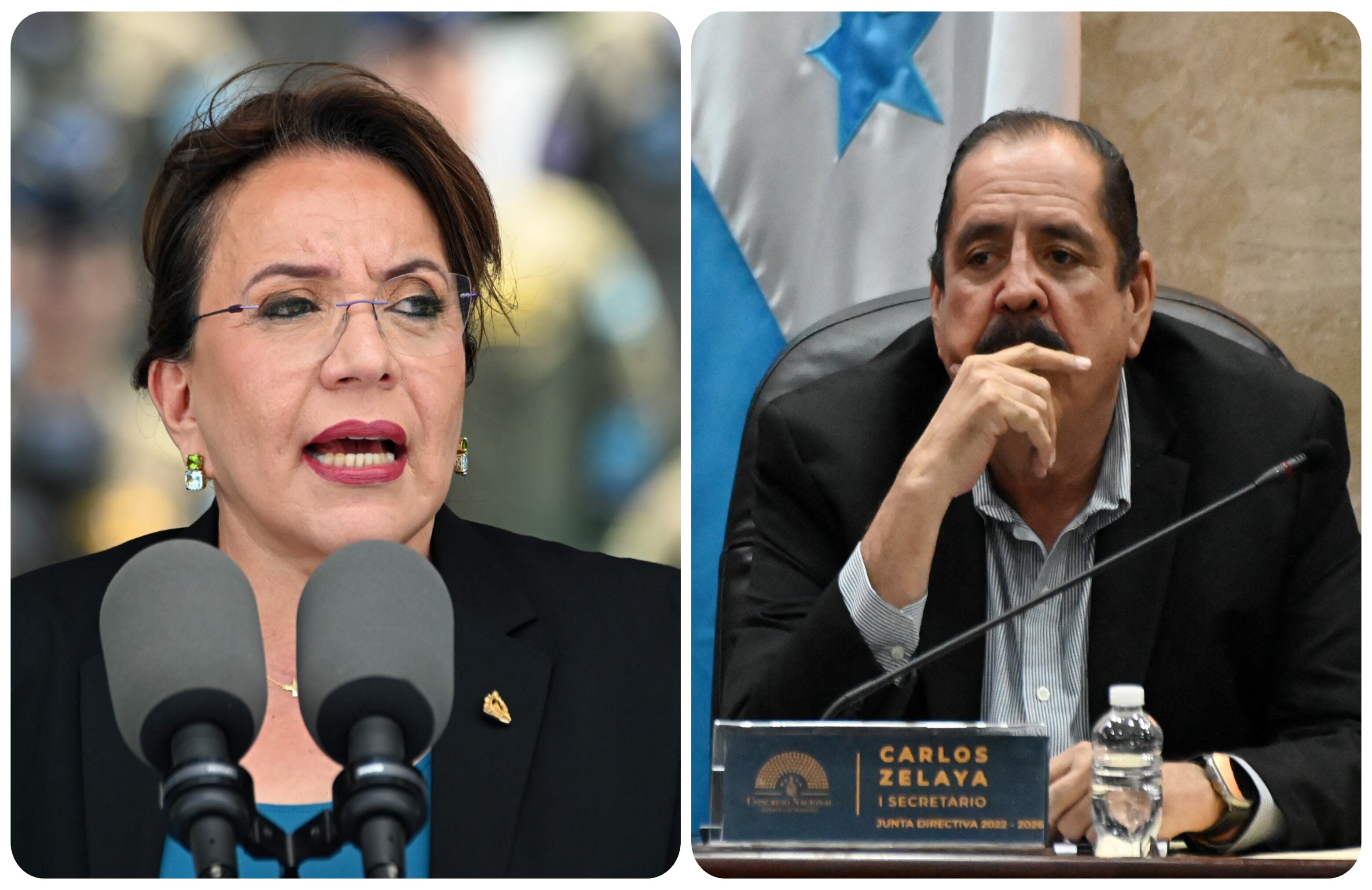 La presidenta de Honduras, Xiomara Castro y su cuñado Carlos Zelaya