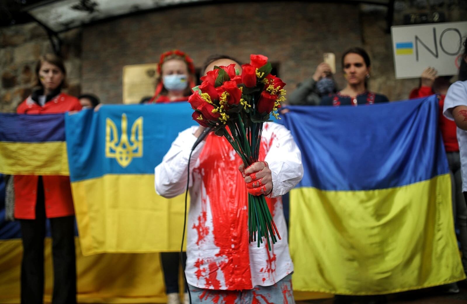 Protestas en la Embajada de Rusia en Bogotá, Ciudadanos de Ucrania