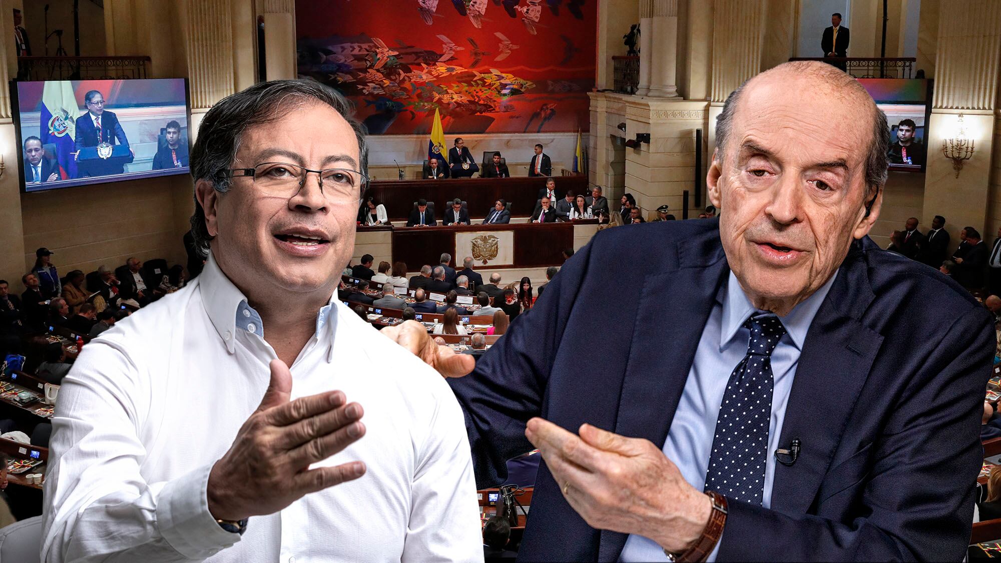 Gustavo Petro y Álvaro Leyva Congreso
