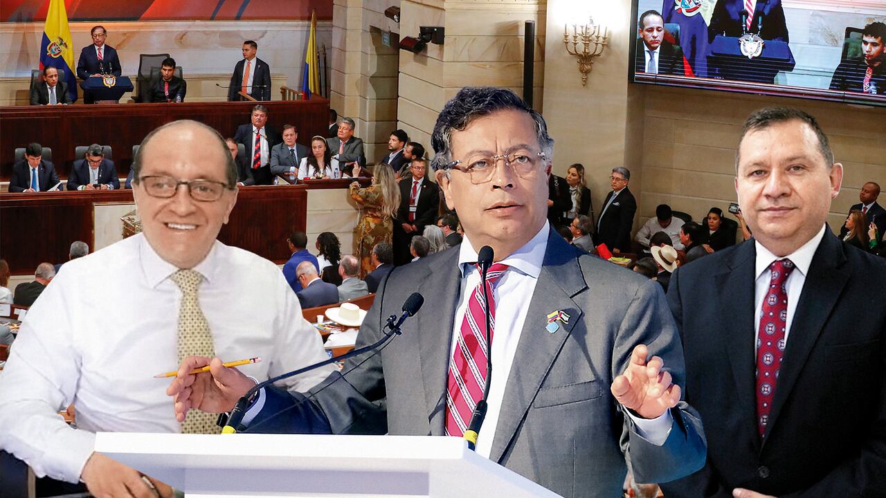 Álvaro Echeverry, Gustavo Petro y Plinio Alarcón Buitrago.