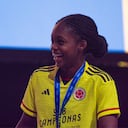 Linda Caicedo during the welcoming of Colombia's FIFA U-17 Womens team after the U-17 World Cup after reaching the final match against Spain, in Bogota, Colombia, November 2, 2022. (Photo by Sebastian Barros/NurPhoto via Getty Images)