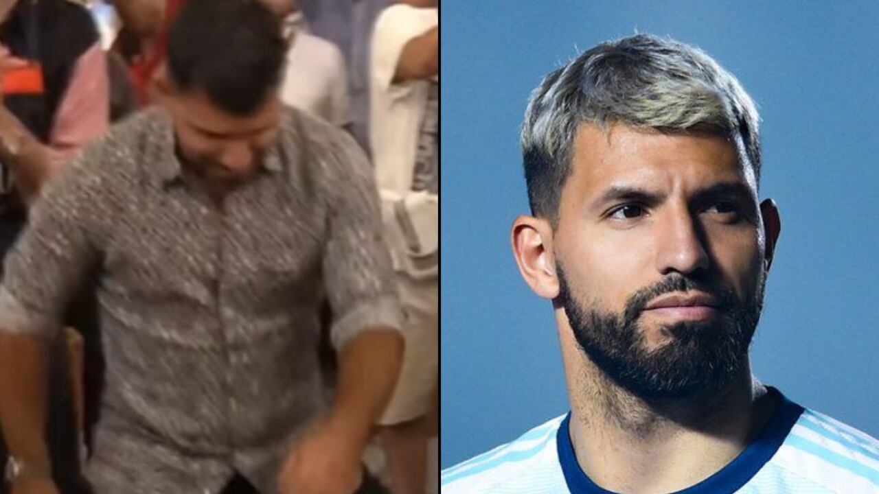 Sergio Agüero bailando en Qatar.