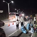 Accidente de tránsito de un bus este 2 de enero sobre la autopista Medellín - Bogotá.