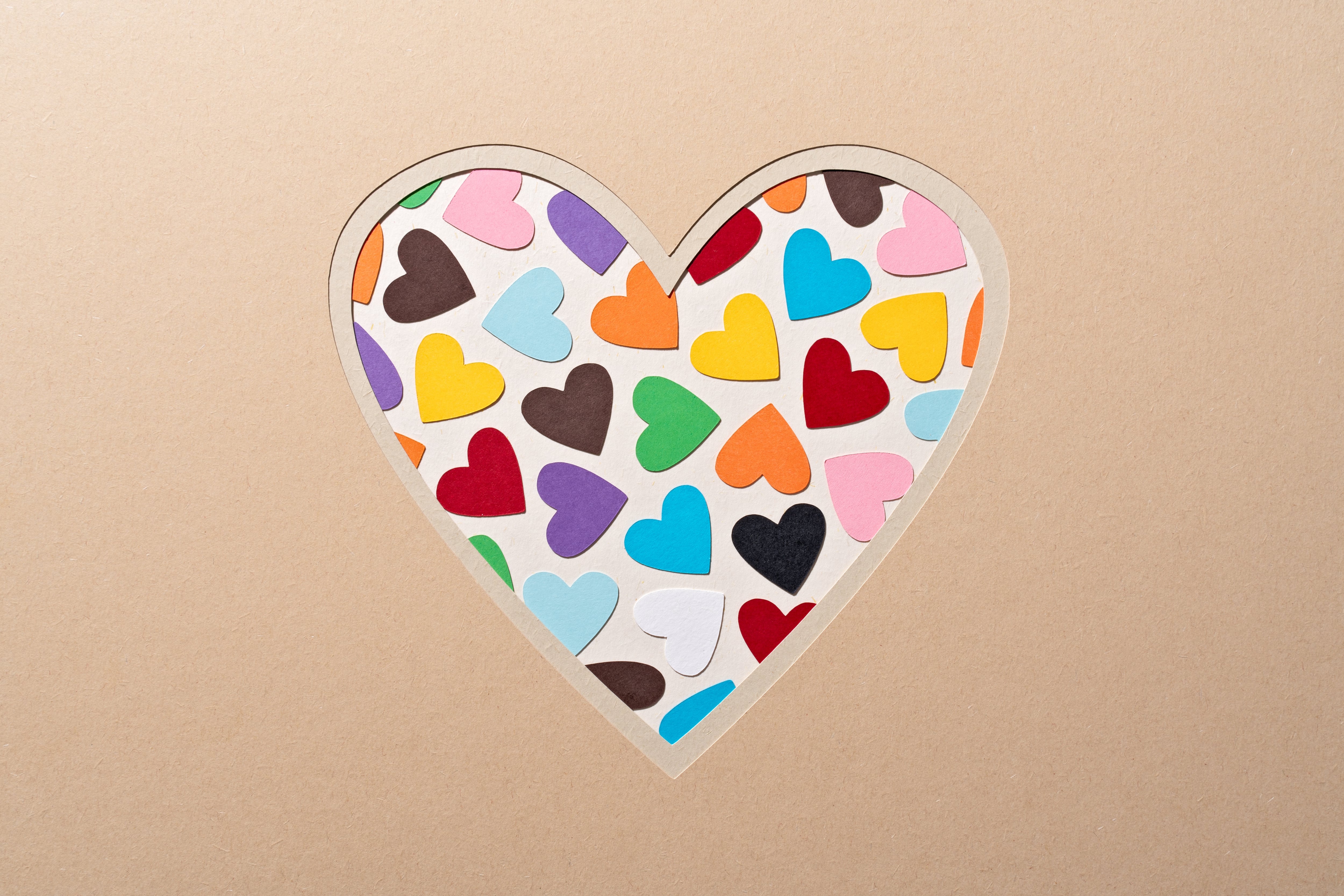 Corazones de colores