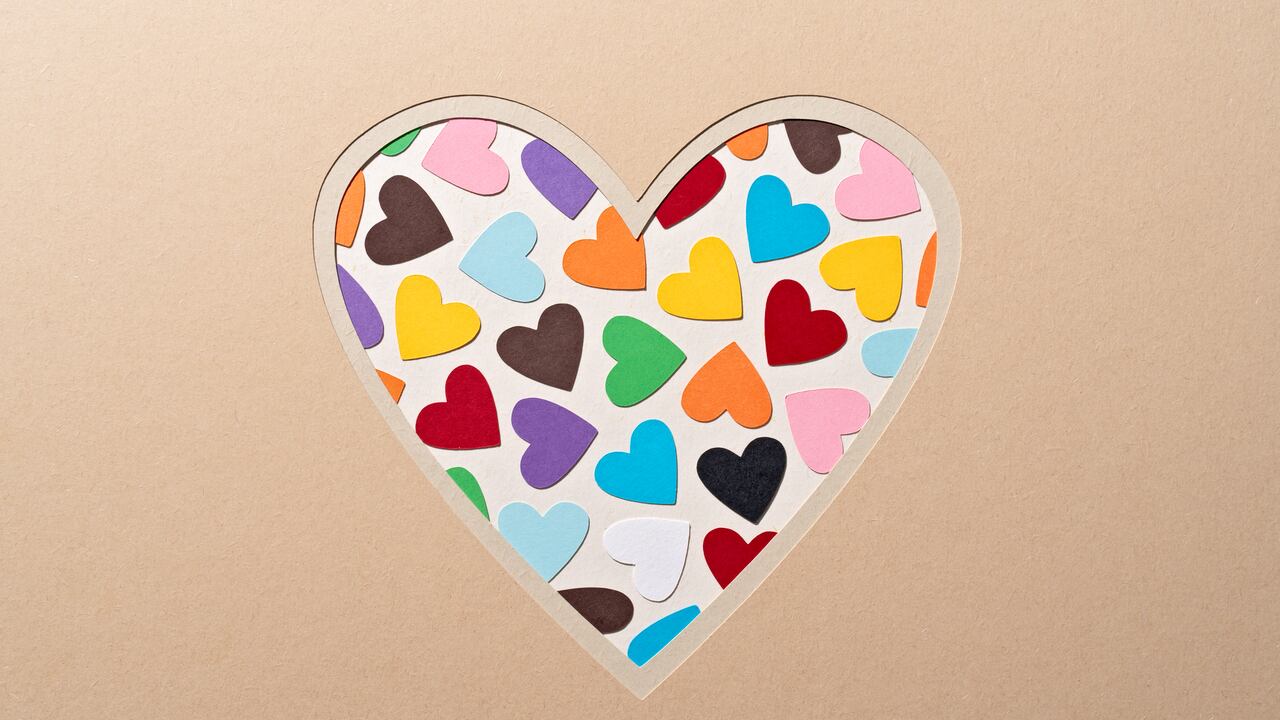 Corazones de colores