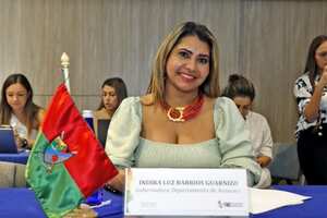 La gobernadora encargada de Arauca, Indira Luz Barrios.