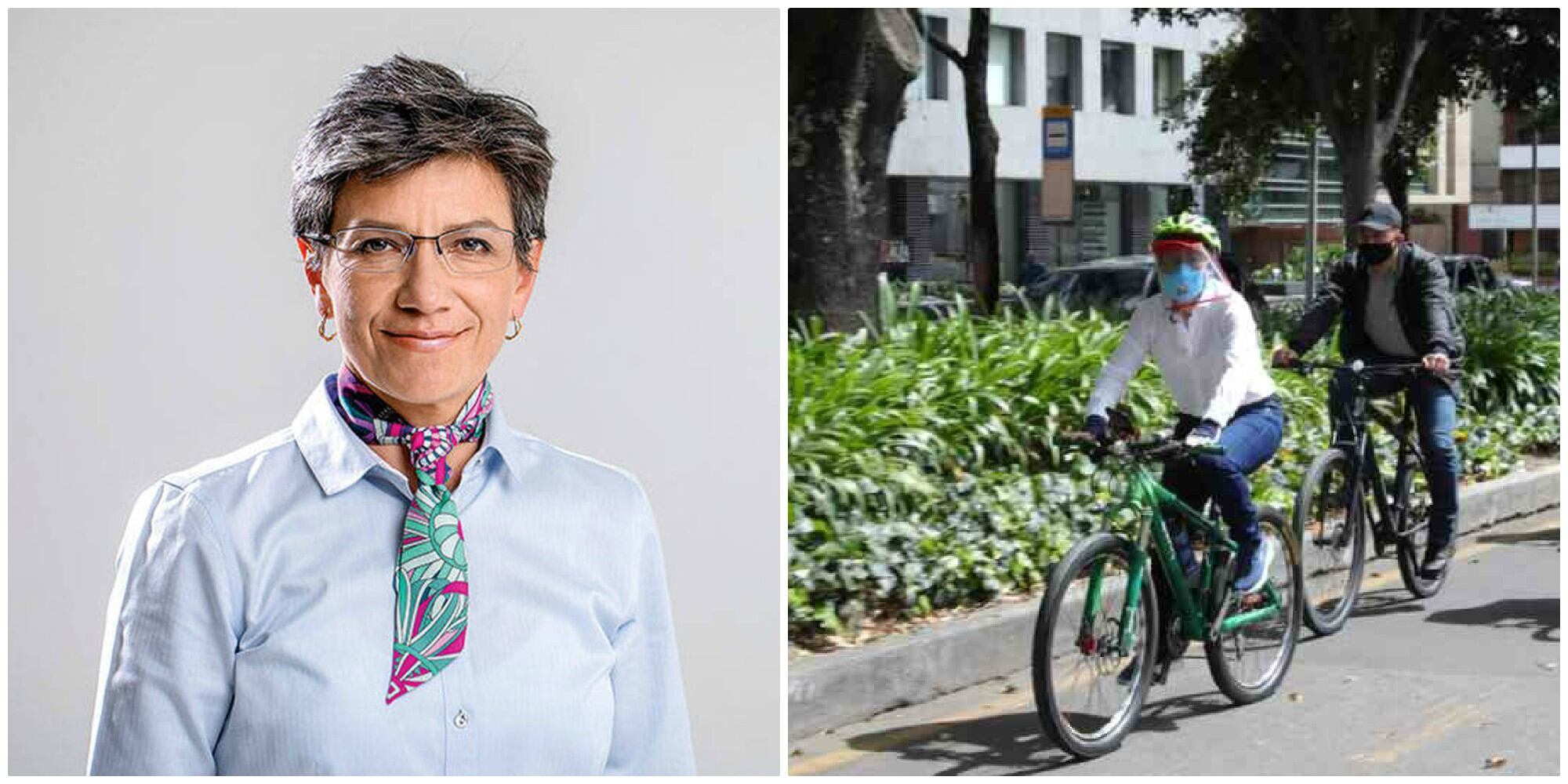 Claudia López bicicleta