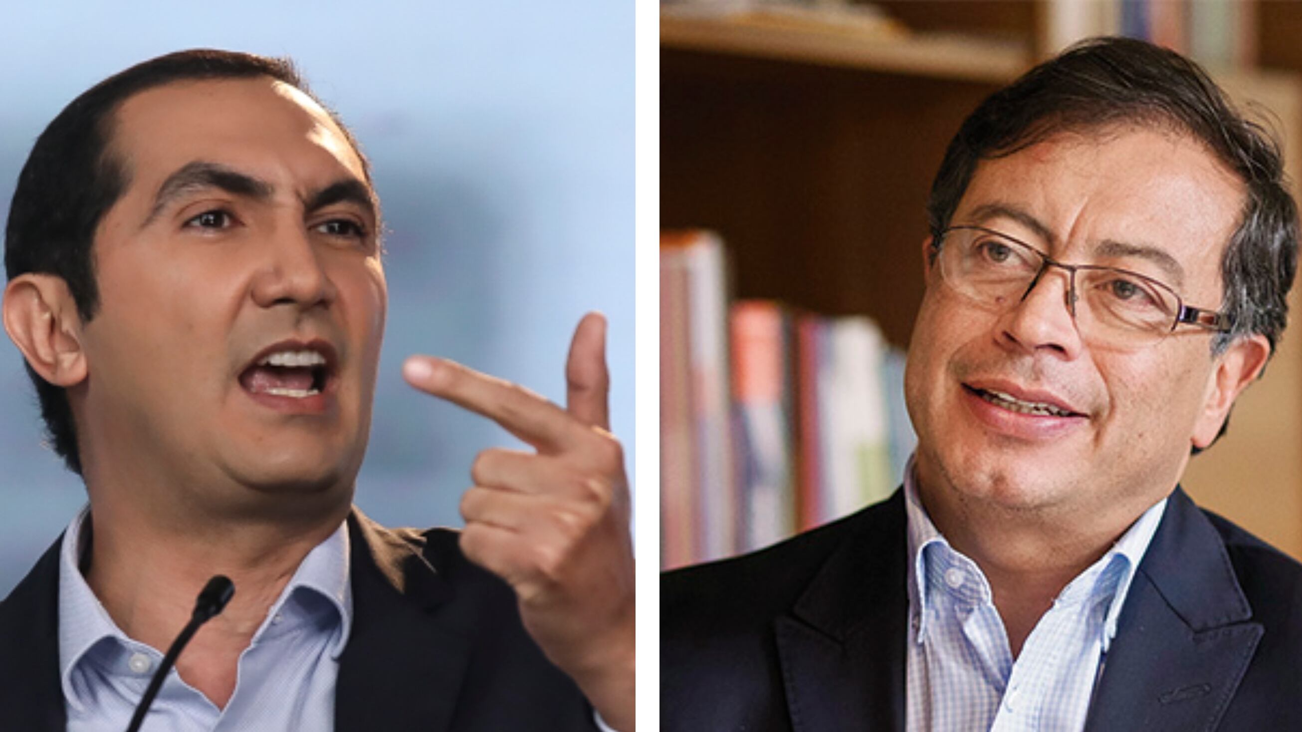 David Barguil y Gustavo Petro.