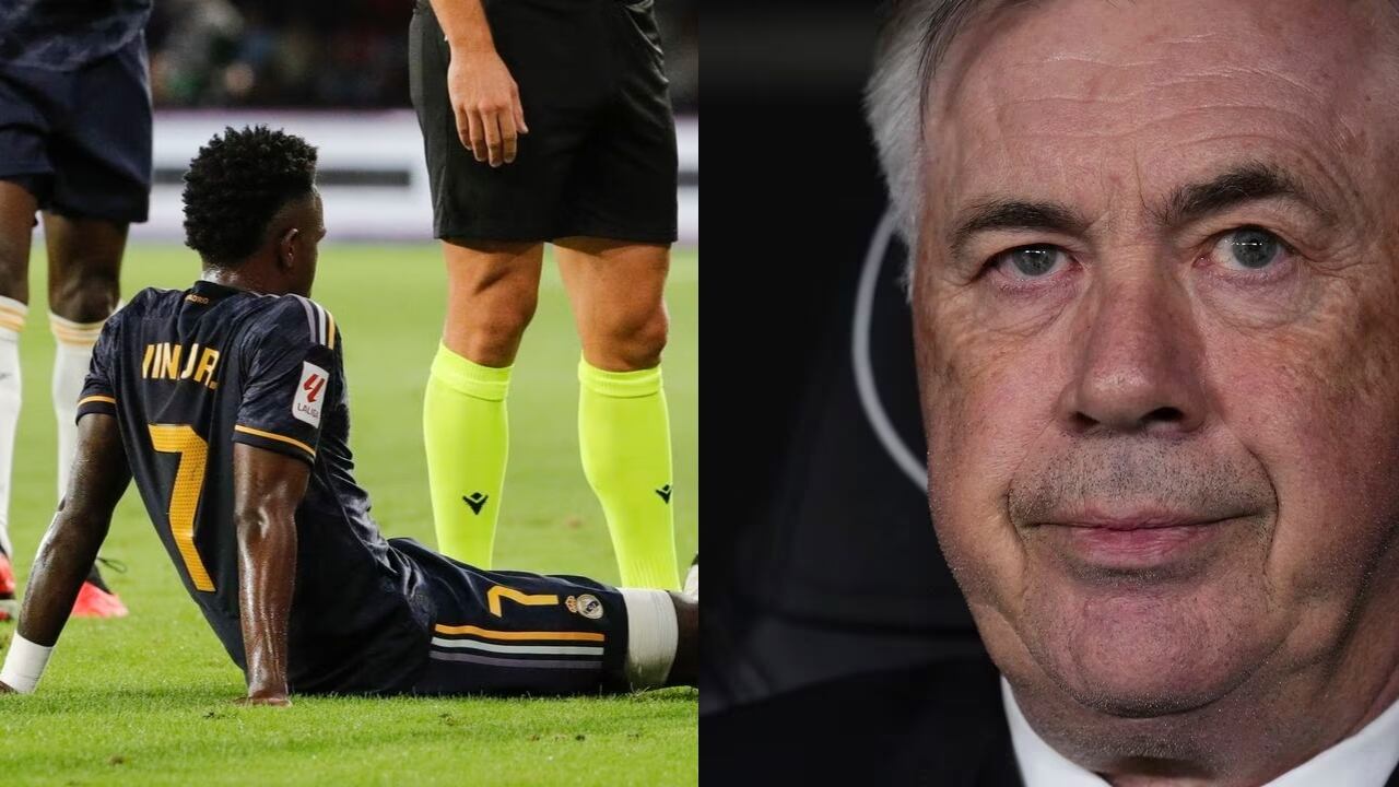 Vinicius y Carlo Ancelotti