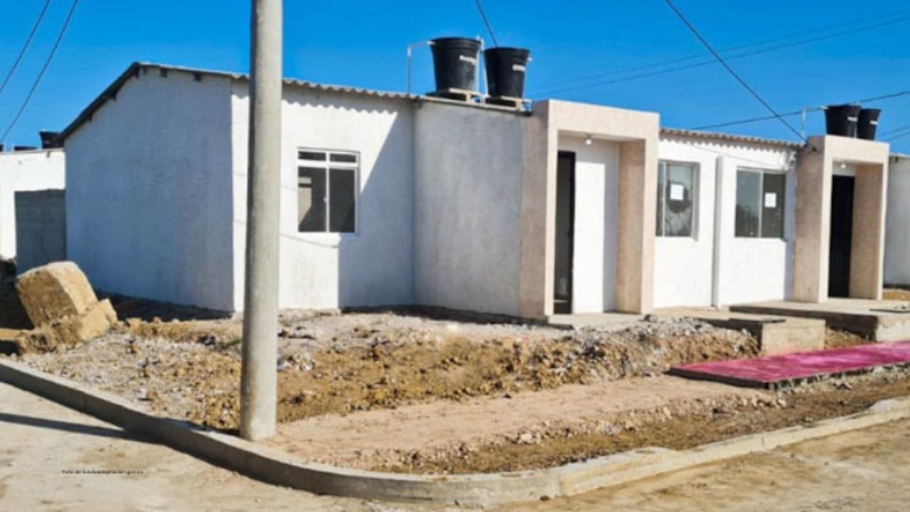 Viviendas que no fueron entregadas en La Guajira.