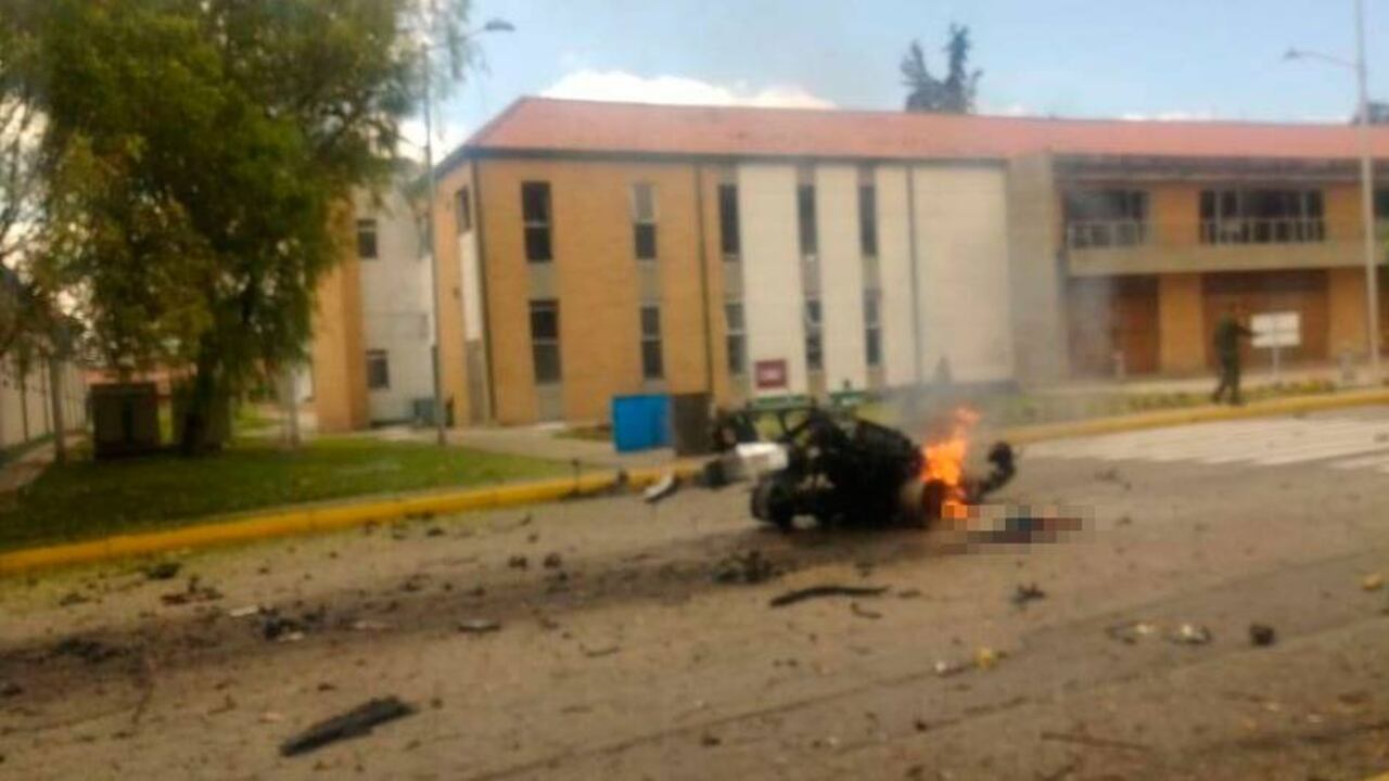 A raíz del carro bomba que estalló en la Escuela General Santander, los estudiantes no salieron a marchar.