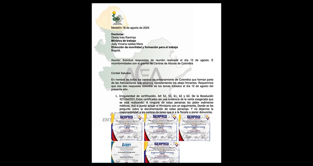   Los centros de formación han advertido en varias ocasiones sobre la presunta venta de los certificados.