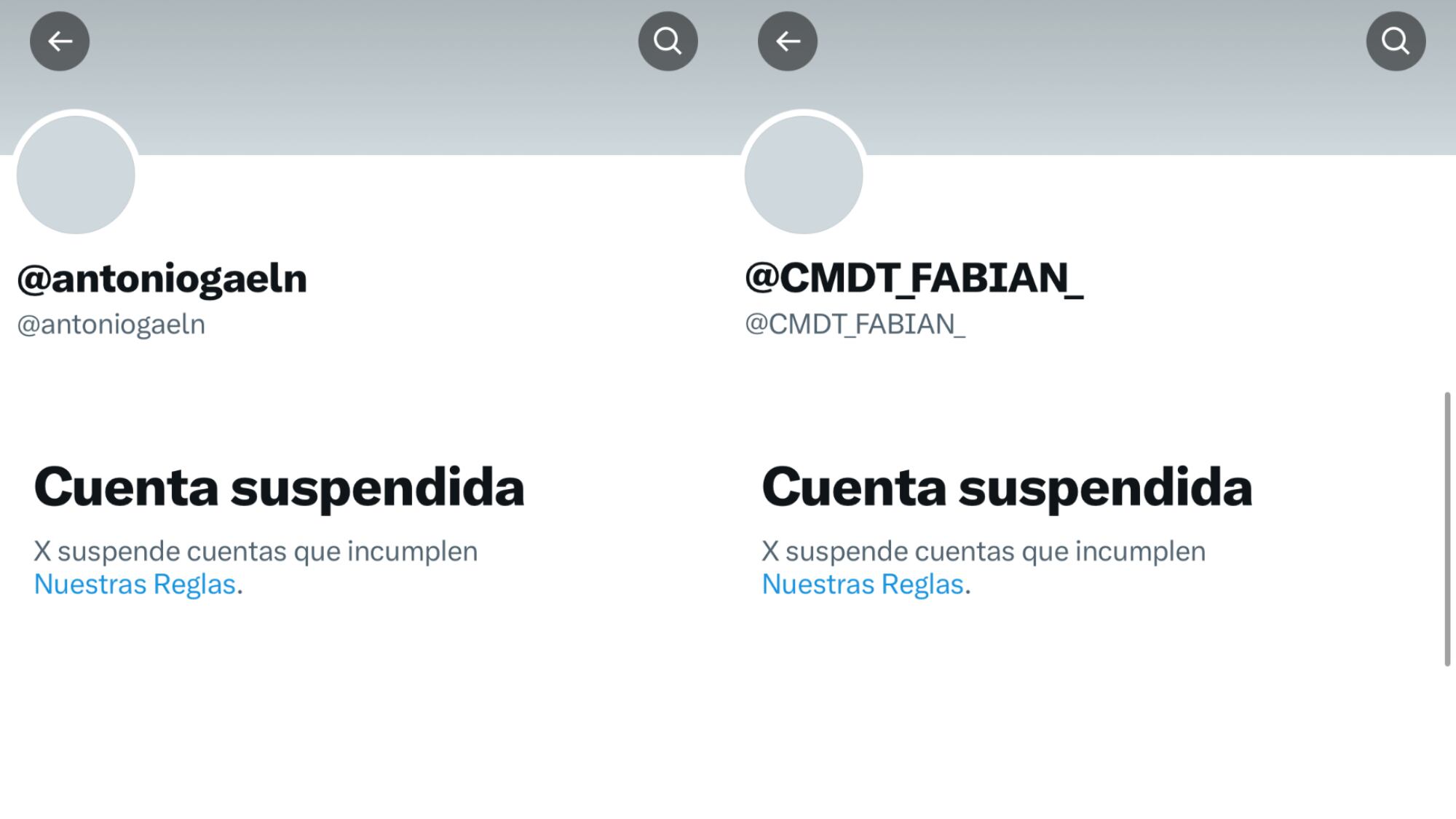 X suspende las cuentas de los comandantes del ELN.