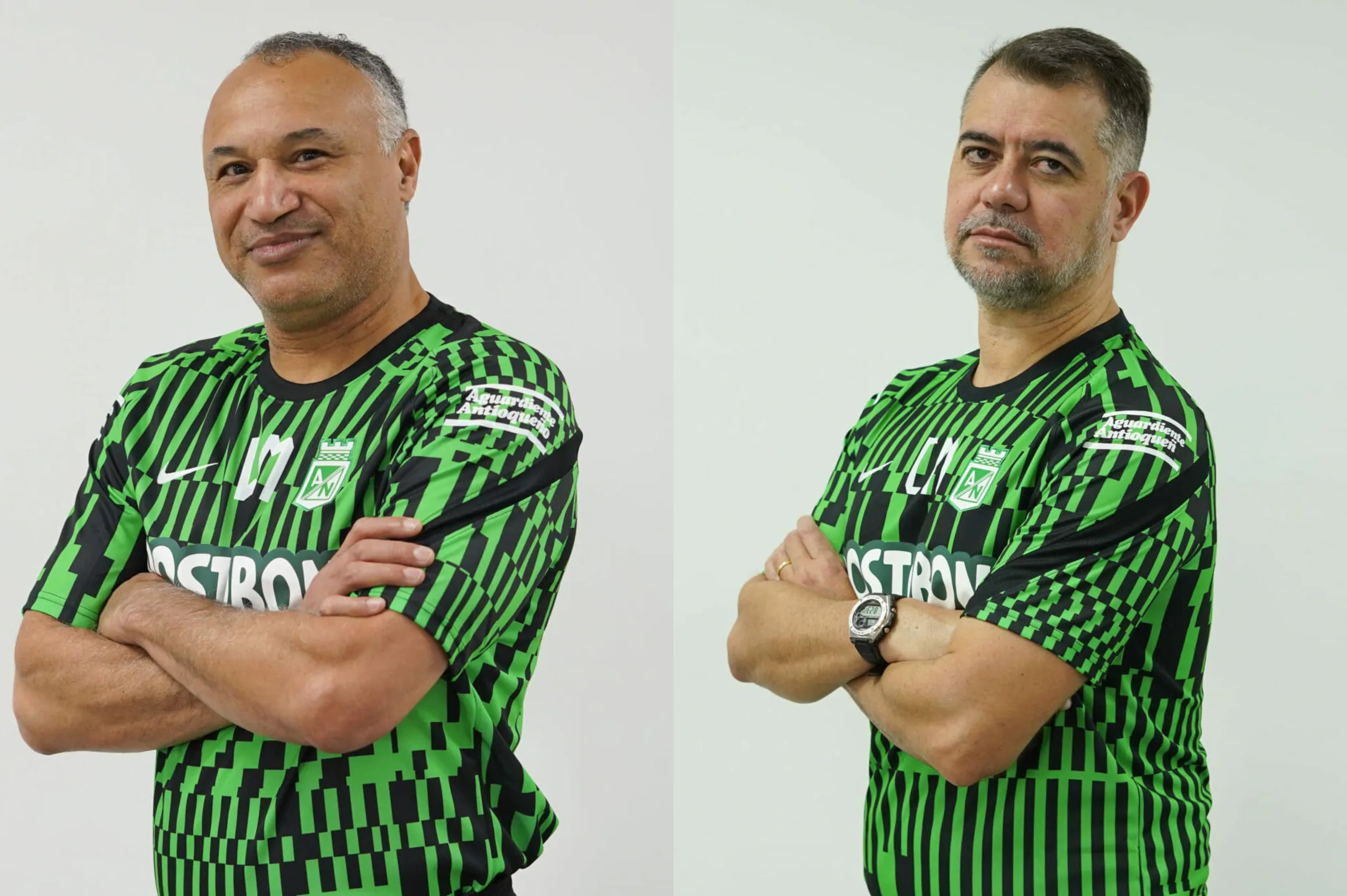 William Amaral y Caio Mello, técnicos interinos de Atlético Nacional.