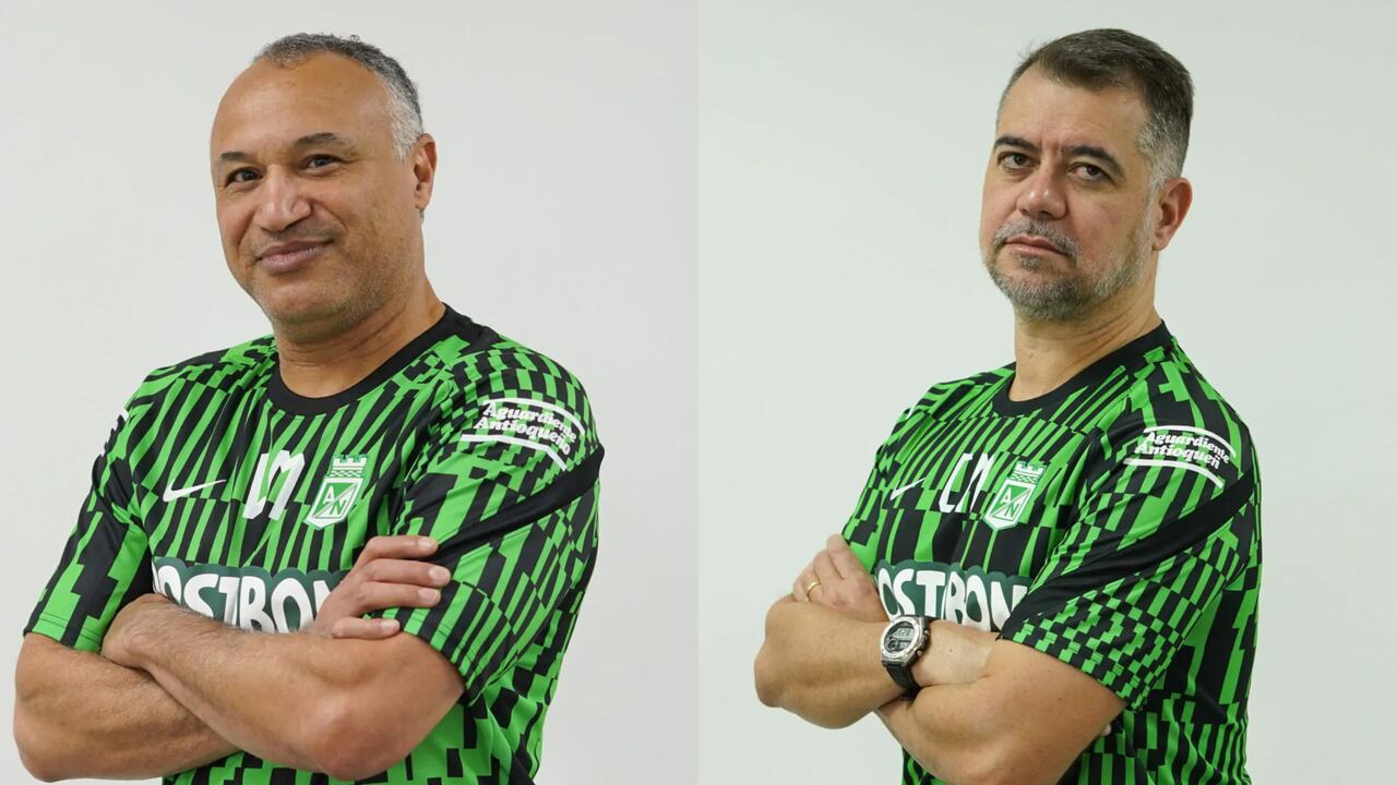 William Amaral y Caio Mello, técnicos interinos de Atlético Nacional.
