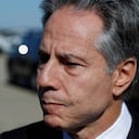 El secretario de Estado, Antony Blinken, habla con periodistas sobre el conflicto en Medio Oriente.