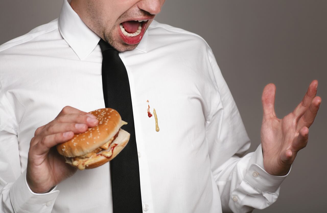 Manchas de comida en la ropa