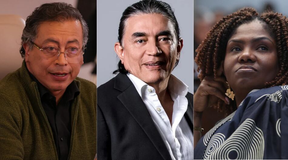 Gustavo Petro, Gustavo Bolívar y Francia Márquez.