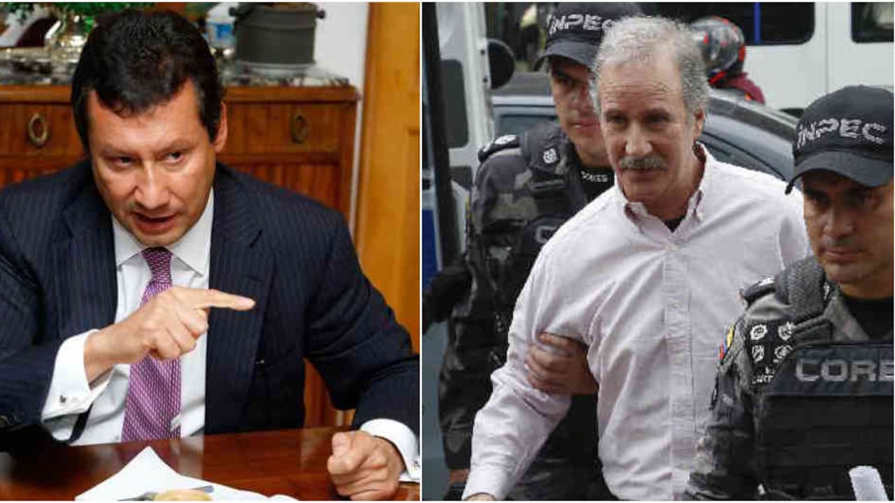 El abogado Jaime Lombana y el detenido Enrique Pardo Hasche