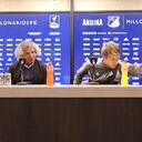 Momento del curioso regaño de Alberto Gamero sobre Andrés Llinás