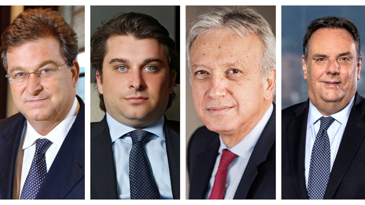 De izq. a der.: Jaime Gilinski, Gabriel Gilinski, Gonzalo Pérez y Jorge Mario Velásquez