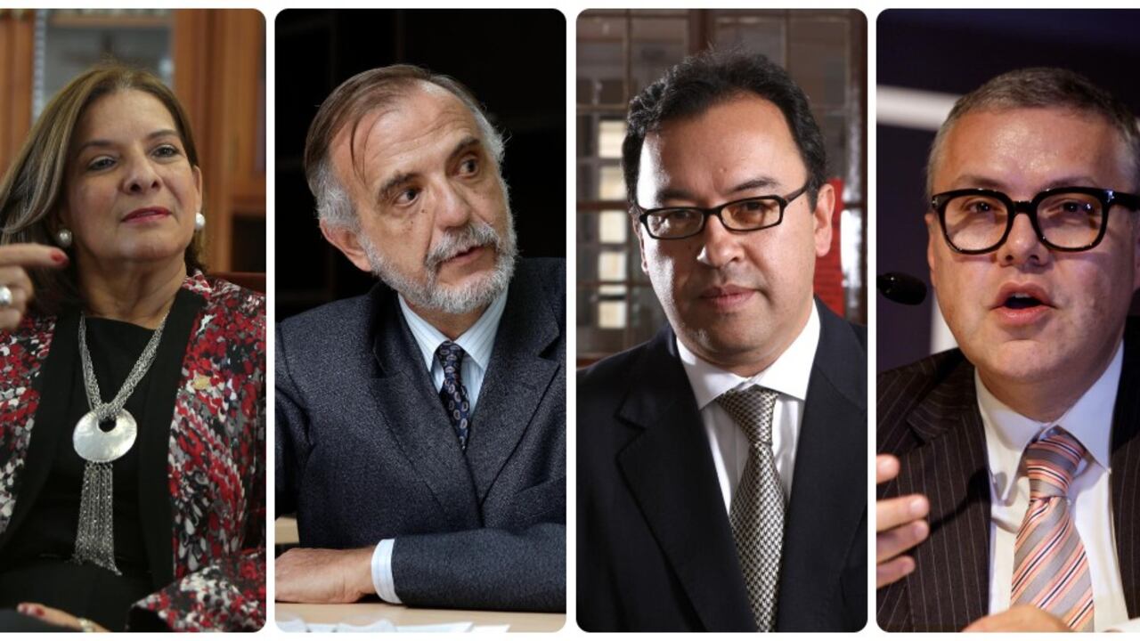 Margarita Cabello, Iván Velásquez, Alfonso Prada y Néstor Osuna.