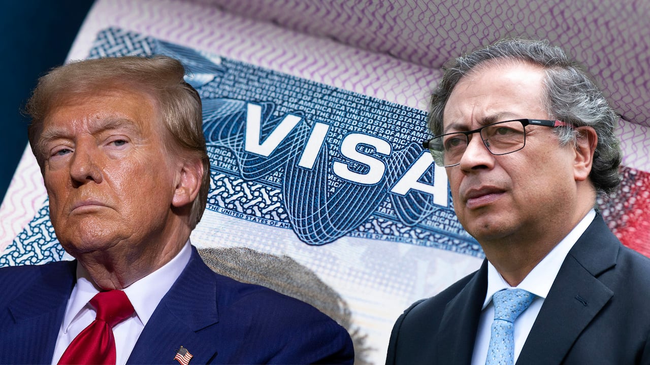 Presidente de EE. UU., Donald Trump, y su homólogo colombiano, Gustavo Petro.