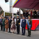 El presidente Gustavo Petro durante el desfile militar del 20 de julio.