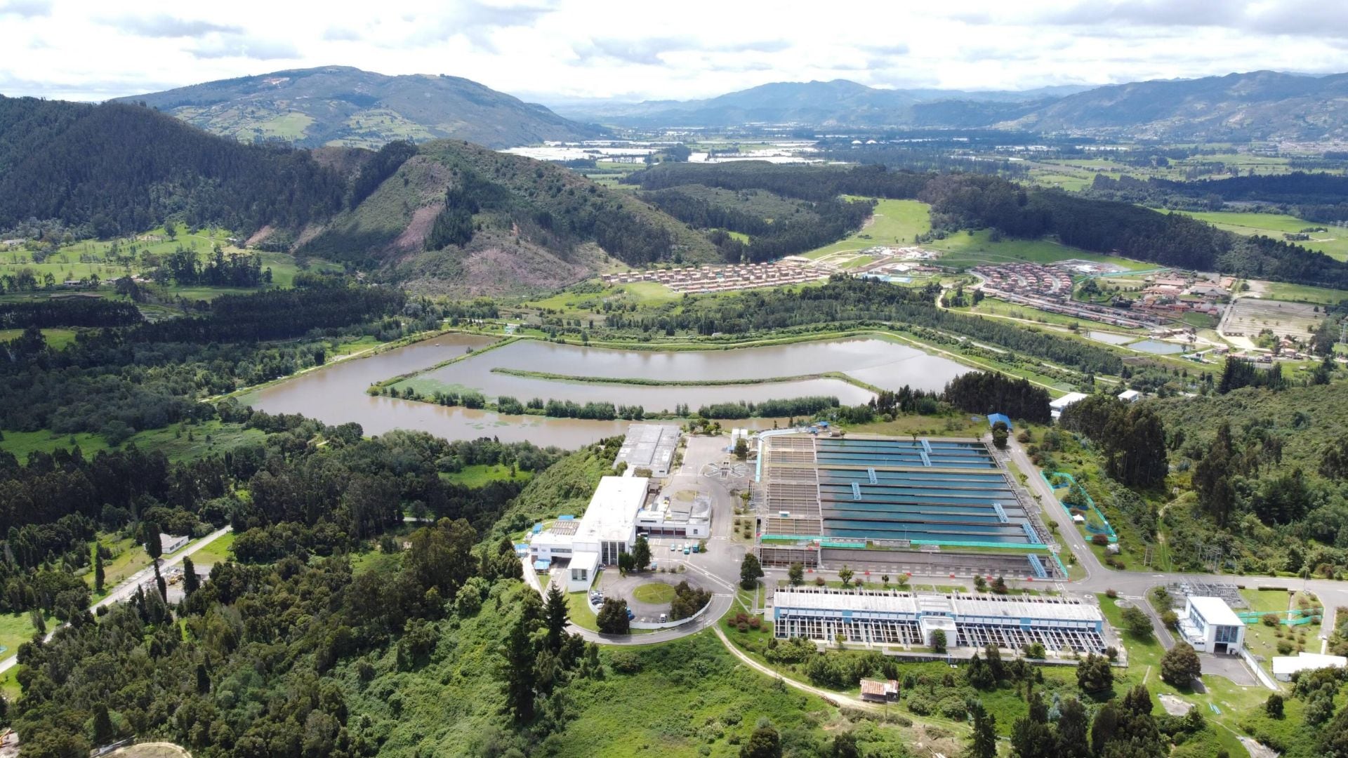 Vista aérea clara de la planta