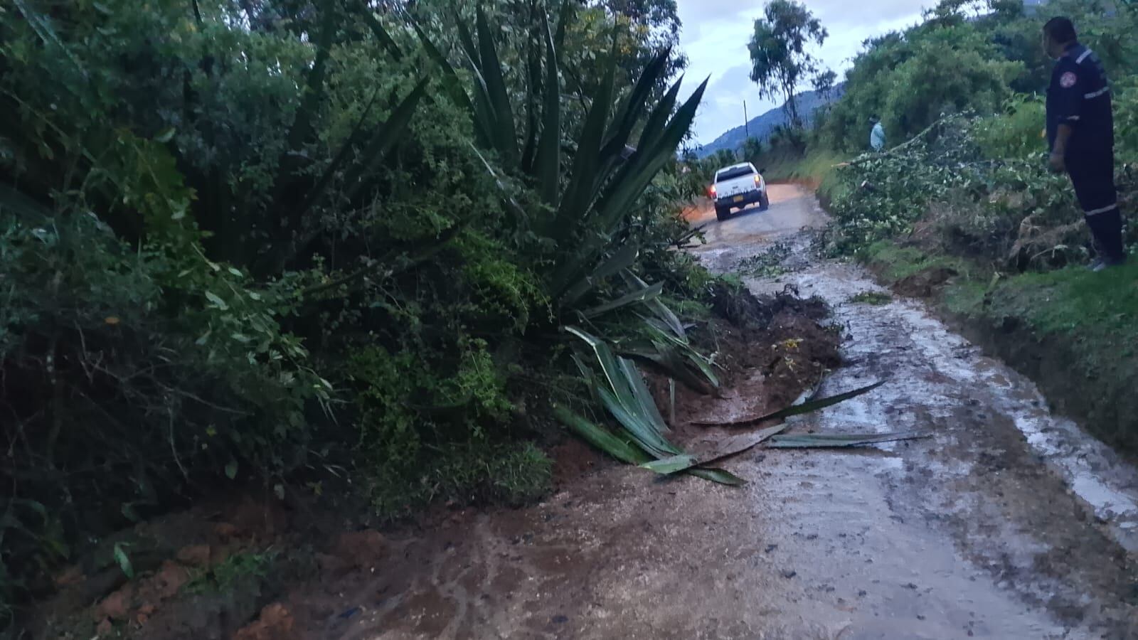 Deslizamientos de tierra afectaron viviendas en las veredas La Laguna y La Odisea, dejando familias en situación de riesgo.
