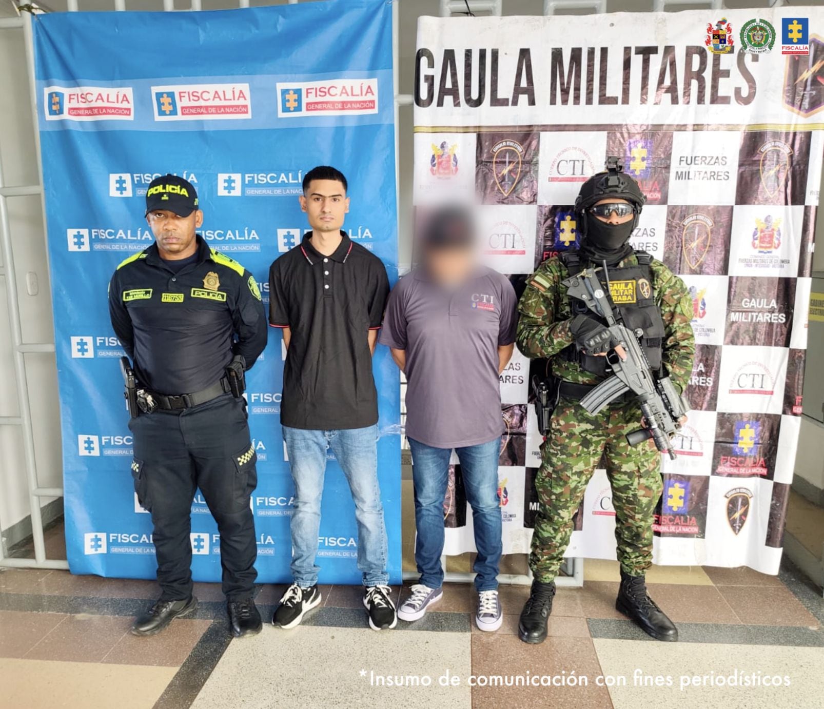 Los capturados son:  Mariana Vanessa Araos Borja y Alexander Suarez Burgos
