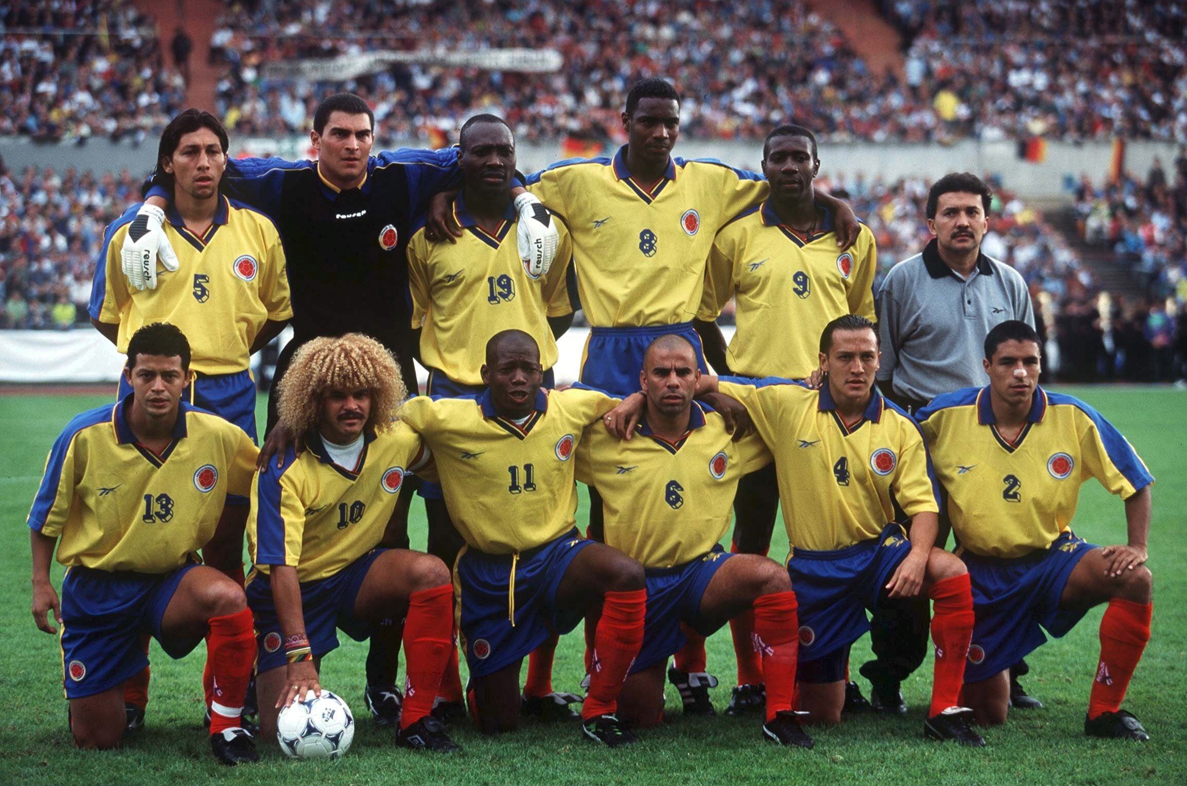 La Selección Colombia en 1998.