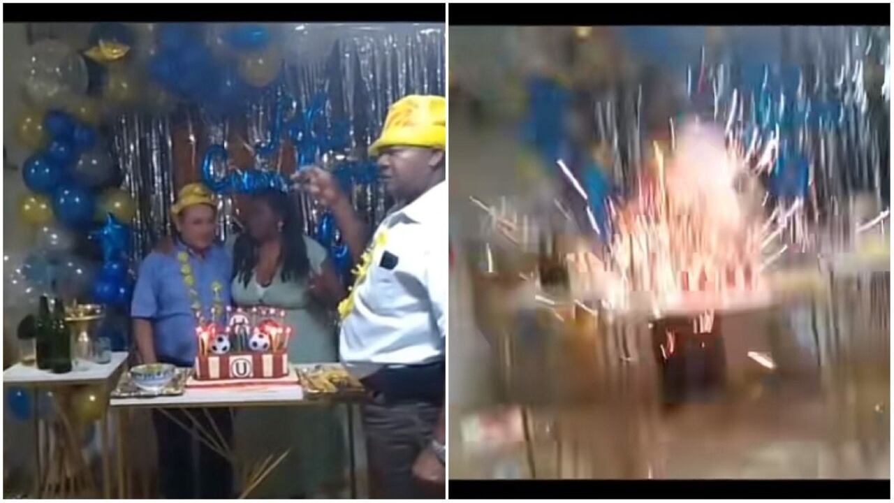 Luego del canto tradicional uno de los invitados toma un encendedor para proceder a prender las “velas volcán” y así el homenajeado pueda pedir sus deseos.