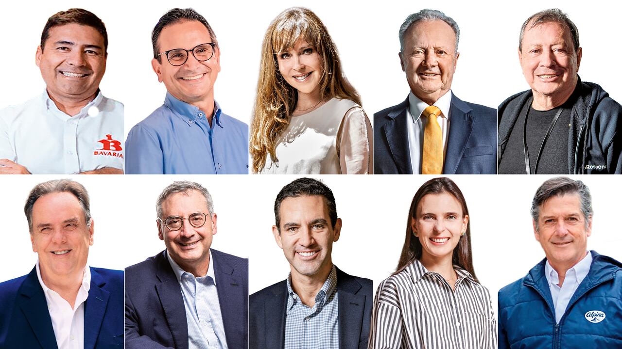 En la foto: (Izq) Sergio Andrés Rincón, Juan Carlos Mora, Beatriz Fernández, Arturo Calle, Mario Hernández, Jorge Mario Velásquez, Carlos Enrique Cavelier, David Vélez, Camila Escobar y Ernesto Fajardo.