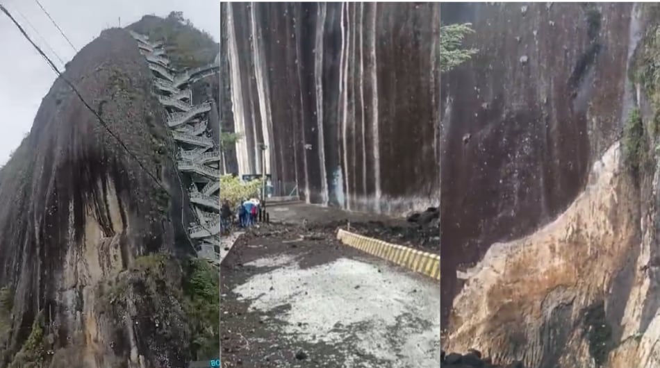 Desprendimiento en la Piedra del Peñol.