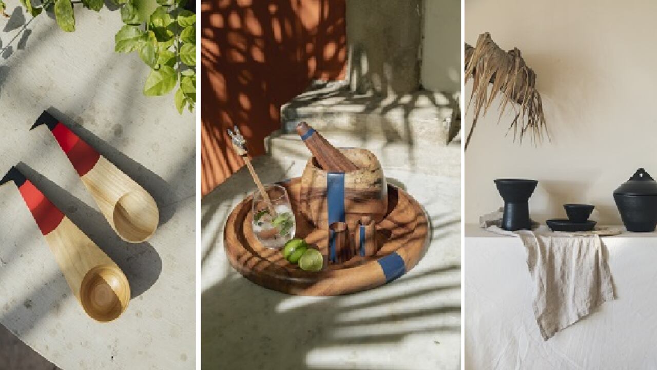 Algunas de la piezas de la colección de los artesanos del Atlántico.