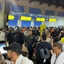 Protestas en el aeropuerto internacional José María Córdova de Rionegro.