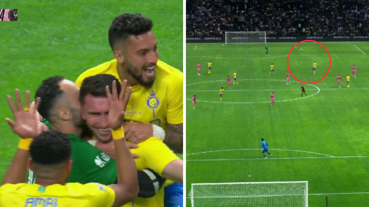 David Ospina celebró con Aymeric Laporte un gol que podría ser candidato al Premio Puskás.