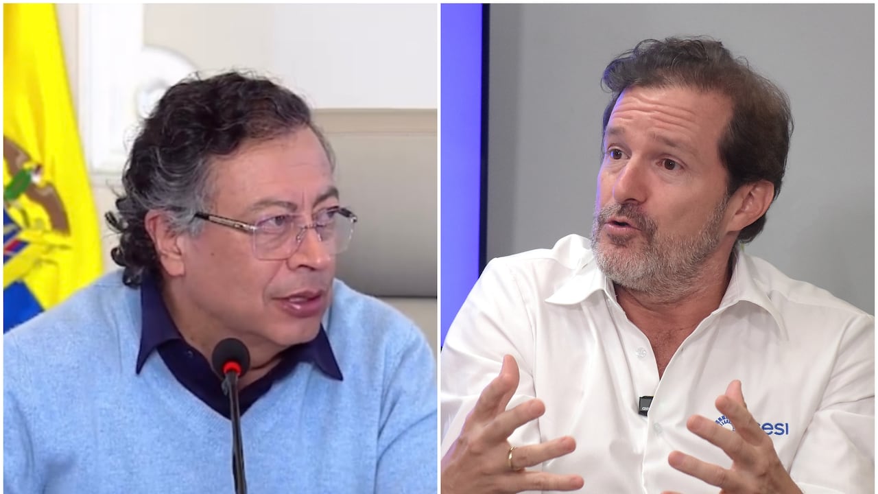 Gustavo Petro y Esteban Piedrahita rector de la Universidad Icesi