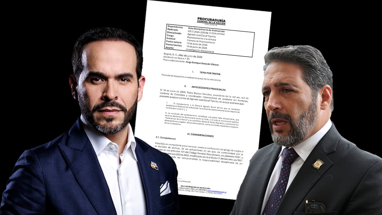 Agmeth Escaf, reresentante a la Cámara del Pacto Histórico, será investigado disciplinriamente por comentarios contra el candidato presidencial Abelardo de la Espriella.