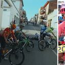 Egan Bernal cayó a escasos metros de la meta en la etapa 1.