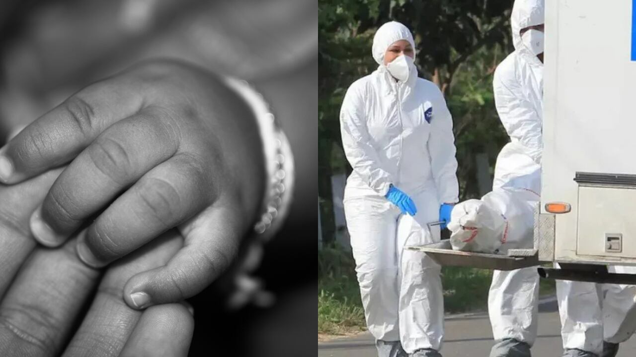 Muerte de niña pequeña e integrantes del CTI levantando un cadáver.