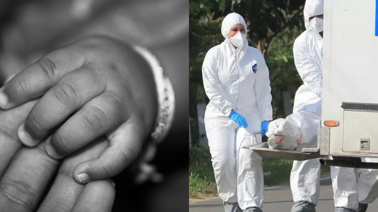 Muerte de niña pequeña e integrantes del CTI levantando un cadáver.