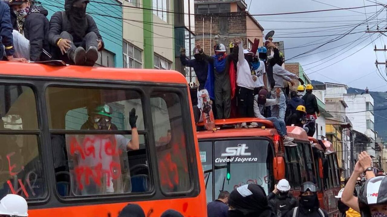 Pasto, manifestaciones, Gabriel Velasco. Foto de Twitter: @gabrieljvelasco